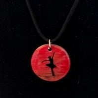 Hand-Painted Small Wooden Pendant Necklace – Sealed with Resin | Wearable Art by Madaura