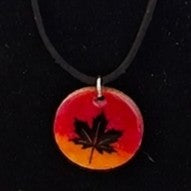 Hand-Painted Small Wooden Pendant Necklace – Sealed with Resin | Wearable Art by Madaura